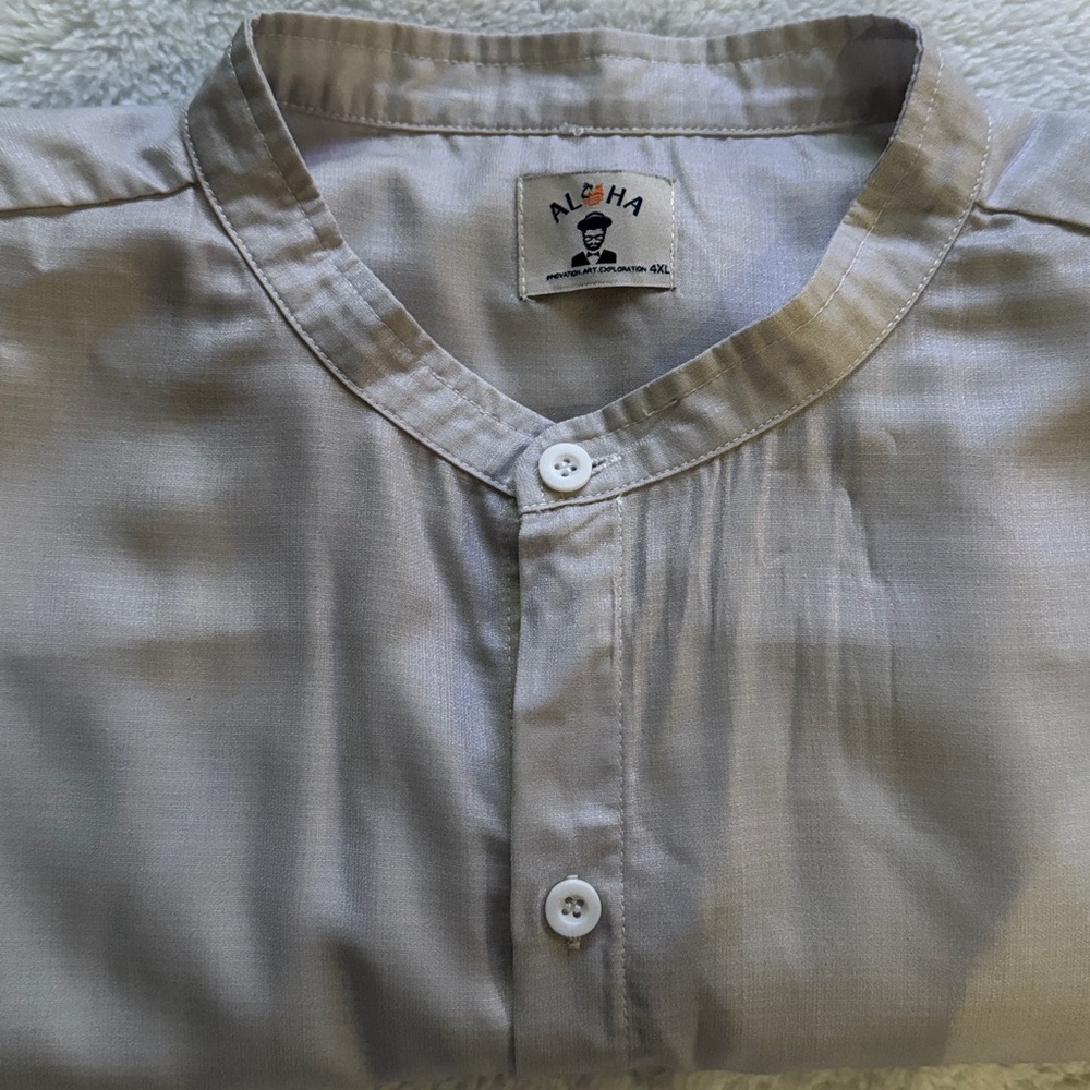 Aloha Gray Button-Up Shirt